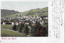 GRUSS AUS GAIS → Generalansicht Lithokarte Anno 1901 - Gais