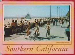 HERMOSA BEACH SEXY WOMEN ON BICYCLES UNITED STATES POSTCARD - Long Beach