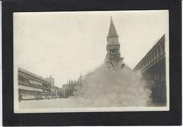 CPA Italie Venise Carte Photo RPPC Campanile Catastrophe Voir Scan Du Dos RARE - Venetië (Venice)