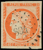 EMISSION DE 1849 - 5    40c. Orange, Obl. PC 894, Superbe - 1849-1850 Ceres