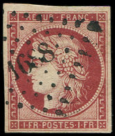 EMISSION DE 1849 - 6b    1f. Carmin Foncé, Obl. 1688, Belle Nuance, TTB. C - 1849-1850 Ceres