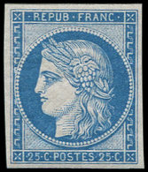 ** EMISSION DE 1849 - R4d  25c. Bleu, REIMPRESSION, Fraîcheur Postale, TTB - 1849-1850 Cérès