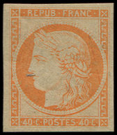 * EMISSION DE 1849 - R5g  40c. Orange, REIMPRESSION, Infime Trace De Ch., TTB - 1849-1850 Ceres