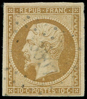 PRESIDENCE - 9    10c. Bistre-jaune, Obl. PC, Frappe Légère, 3 Belles Marges, TB - 1852 Louis-Napoléon