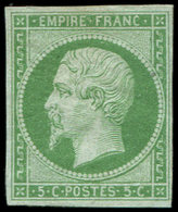 * EMPIRE NON DENTELE - 12    5c. Vert, Ch. Un Peu Forte, TB. Br - 1853-1860 Napoléon III