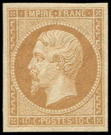 ** EMPIRE NON DENTELE - 13Ba 10c. Bistre-brun, T II, TB - 1853-1860 Napoléon III