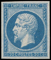 ** EMPIRE NON DENTELE - 14B  20c. Bleu, T II, Frais Et TB - 1853-1860 Napoleon III