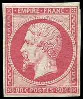 ** EMPIRE NON DENTELE - 17B  80c. Rose, Fraîcheur Postale, Superbe - 1853-1860 Napoléon III