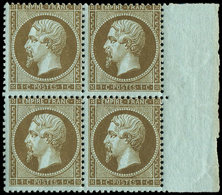 ** EMPIRE DENTELE - 19b   1c. Mordoré, BLOC De 4 Bdf, TB - 1862 Napoléon III.