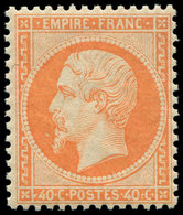 ** EMPIRE DENTELE - 23   40c. Orange, Fraîcheur Postale, TTB - 1862 Napoléon III