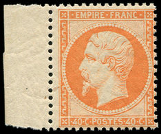 ** EMPIRE DENTELE - 23   40c. Orange, Bdf, Inf. Paille D'origine, Néanmoins TB - 1862 Napoleon III