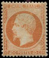 * EMPIRE DENTELE - 23   40c. Orange, Centrage Parfait, TB - 1862 Napoléon III.