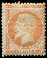 * EMPIRE DENTELE - 23   40c. Orange, Très Belle Gomme D'origine Légèrement Craquelée, TB - 1862 Napoléon III.