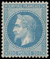 * EMPIRE LAURE - 29A  20c. Bleu, T I, Bon Centrage, Frais Et TTB - 1863-1870 Napoleon III With Laurels