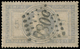 EMPIRE LAURE - 33    5f. Violet-gris, Obl. GC 5080, TB. C - 1863-1870 Napoléon III Con Laureles