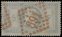 EMPIRE LAURE - 33    5f. Gris-violet, Oblitéré GC ROUGE 691, TTB. S - 1863-1870 Napoleon III With Laurels