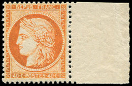 * SIEGE DE PARIS - 38   40c. Orange, Bdf, Infime Ch., Frais Et TTB - 1870 Siege Of Paris