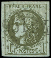 EMISSION DE BORDEAUX - 39B   1c. Olive, R II, Obl. GC (4)951, Grandes Marges, TTB - 1870 Uitgave Van Bordeaux