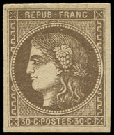 * EMISSION DE BORDEAUX - 47   30c. Brun, TB - 1870 Bordeaux Printing