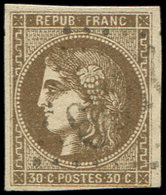 EMISSION DE BORDEAUX - 47   30c. Brun, Oblitéré GC, TB - 1870 Bordeaux Printing