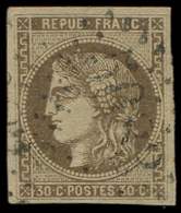 EMISSION DE BORDEAUX - 47   30c. Brun, Oblitéré GC, TB - 1870 Ausgabe Bordeaux