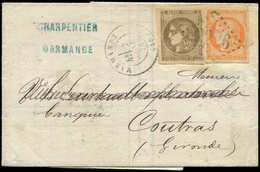 Let EMISSION DE BORDEAUX - 47 Et 48, 30c. Et 40c. Obl. GC 2226 S. LAC, Càd T17 MARMANDE 7/1/72, TB - 1870 Ausgabe Bordeaux