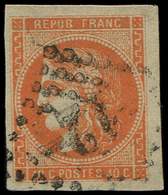 EMISSION DE BORDEAUX - 48   40c. Orange, Oblitéré GC, TB - 1870 Bordeaux Printing