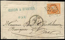 Let EMISSION DE BORDEAUX - 48h  40c. JAUNE-ORANGE, Nuance Soutenue, Obl. GC 2795 S. LAC, Càd PAU 1/6/72, Nuance Certifié - 1870 Bordeaux Printing