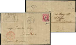 Let EMISSION DE BORDEAUX - 49   80c. Rose, Obl. GC 532 S. LAC, Càd Bordeaux 24/5/71, Passage London 26/5 Et Arr. DEMERAR - 1870 Bordeaux Printing