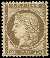 * CERES DENTELE - 56   30c. Brun, Petite Ch., Frais Et TB. J - 1871-1875 Ceres