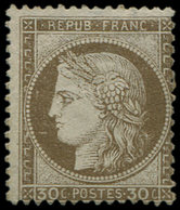 * CERES DENTELE - 56   30c. Brun, Centrage Moyen, B/TB, Certif. Calves - 1871-1875 Ceres