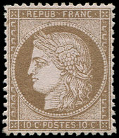 * CERES DENTELE - 58   10c. Brun Sur Rose, Bon Centrage, TB - 1871-1875 Cérès