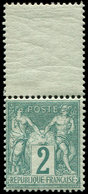 ** TYPE SAGE - 62    2c. Vert, Bdf, Très Frais Et TTB - 1876-1878 Sage (Typ I)