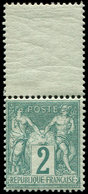 ** TYPE SAGE - 62    2c. Vert, Bdf, Très Frais Et TTB - 1876-1878 Sage (Type I)