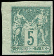 * TYPE SAGE - 64a   5c. Vert, NON DENTELE, Petit Cdf, Frais Et TB - 1876-1878 Sage (Typ I)