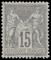 * TYPE SAGE - 77   15c. Gris, Bon Centrage, TB - 1876-1878 Sage (Type I)