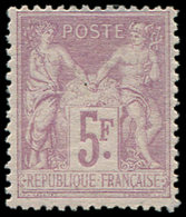 * TYPE SAGE - 95    5f. Violet Sur Lilas, Nuance Pâle, Bon Centrage, TB - 1876-1878 Sage (Tipo I)