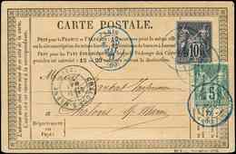 Let TYPE SAGE SUR LETTRES - N°75 Et 89 Obl. Càd Bleu Paris * 30/5/77 S. CP, TB - 1877-1920: Periodo Semi Moderno