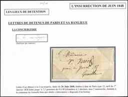 Let LETTRES SANS TIMBRE ET DOCUMENTS DIVERS - Càd T15 PARIS 26/6/48 S. LAC D'un Détenu à La Conciergerie, TB - Altri & Non Classificati