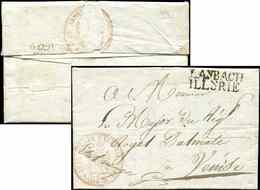 Let MARQUES POSTALES D'ARMEES - MP LAYBACH/ILLYRIE Sur LAC De 1812, Cachet Rouge Aigle Impérial, ARMEE D'ILLYRIE/ETAT MA - Army Postmarks (before 1900)