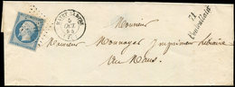 Let OBLITERATIONS PAR DEPARTEMENTS - 71/SARTHE N°14A Obl. PC 2541 S. LSC, Càd T15 MAYET-SARTHE 5/10/54 Et Cursive 71/PON - 1849-1876: Classic Period