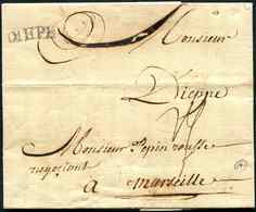 Let OBLITERATIONS PAR DEPARTEMENTS - 74/SEINE INFERIEURE MP DIEPE L2 + "Dieppe" L5 S. LAC 1750, TTB - 1849-1876: Classic Period