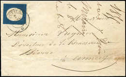 Let DUCHE DE SAVOIE - Oblitérations Sur Timbres Sardes N°8 Obl. Càd MOUTIERS 7/6/56 Sur LSC, TB - 1849-1876: Classic Period