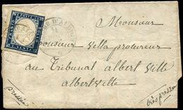 Let DUCHE DE SAVOIE - Oblitérations Sur Timbres Sardes N°12 Filet Touché Obl. Càd Sarde S. PIERRE D'ALBIGNY 11/11/57 Sur - 1849-1876: Klassik