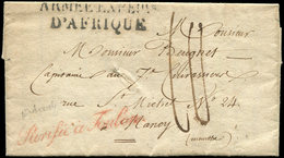 Let LETTRES ET OBLITERATIONS D'ALGERIE - MP ( )/ARMEE EXPED./D'AFRIQUE S. LAC De Fort De L'Eau Du 9/6/33, Cursive Rouge  - 1849-1876: Classic Period