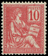 ** EMISSIONS DU XXème SIECLE - 112   Mouchon, 10c. Rose, Bien Centré, TB - Unused Stamps