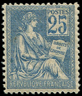 ** EMISSIONS DU XXème SIECLE - 114   Mouchon, 25c. Bleu, Bien Centré, TB - Unused Stamps