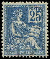 ** EMISSIONS DU XXème SIECLE - 118   Mouchon, 25c. Bleu, Nuance Foncée, Très Bien Centré, TTB - Unused Stamps