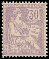 ** EMISSIONS DU XXème SIECLE - 128   Mouchon Retouché, 30c. Violet, Bien Centré, TB - Unused Stamps