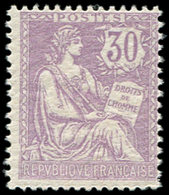 ** EMISSIONS DU XXème SIECLE - 128   Mouchon Retouché, 30c. Violet, TB - Unused Stamps